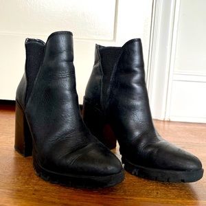 Sam Edelman Black Chunky Ankle Boots